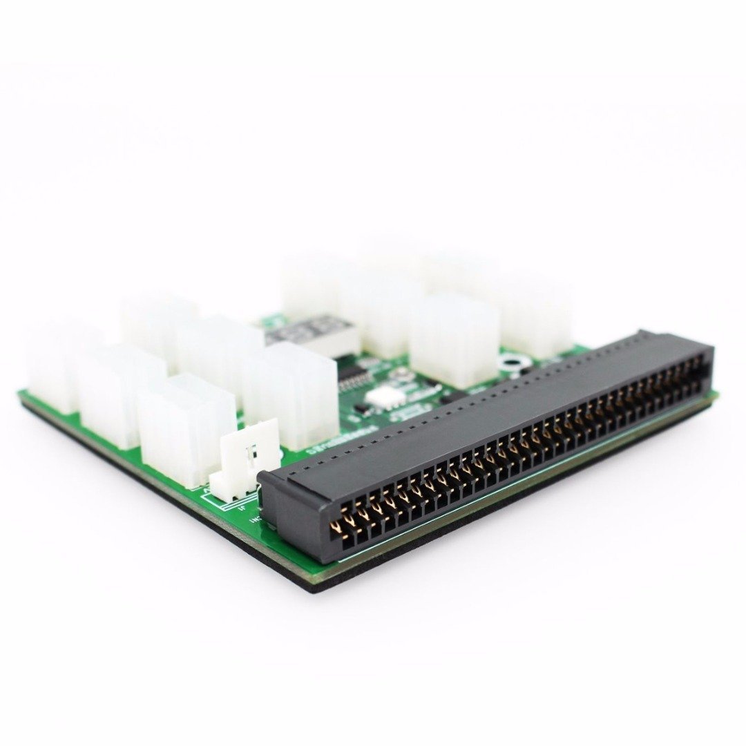 Tekit Ethereum Mining ETH ZEC LTC 1200W/750W Server PSU Power Supply Unit to GPU Breakout Board Adapter, Power Supply 12V GPU/PSU Breakout Board(GPU Breakout Board)