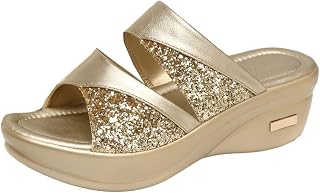 1 Pair De Para Mujer Platform Slippers for Women Wedge Heel Sandals Summer Casual Slipper Fish Mouth Wedges Mom Shoes Fish Mouth Sandals Women Wedge Wlipper