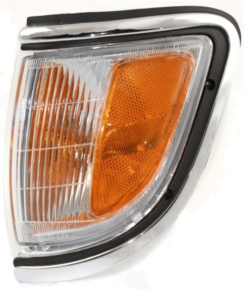 Chrome Marker Parking Light Lamp Left Signal Front for Toyota for Tacoma Base/DLX 1995-1996 Truck 2WD Clear&Amber Lens with Bulb(S)-Assembly 8162004020 TO2520142