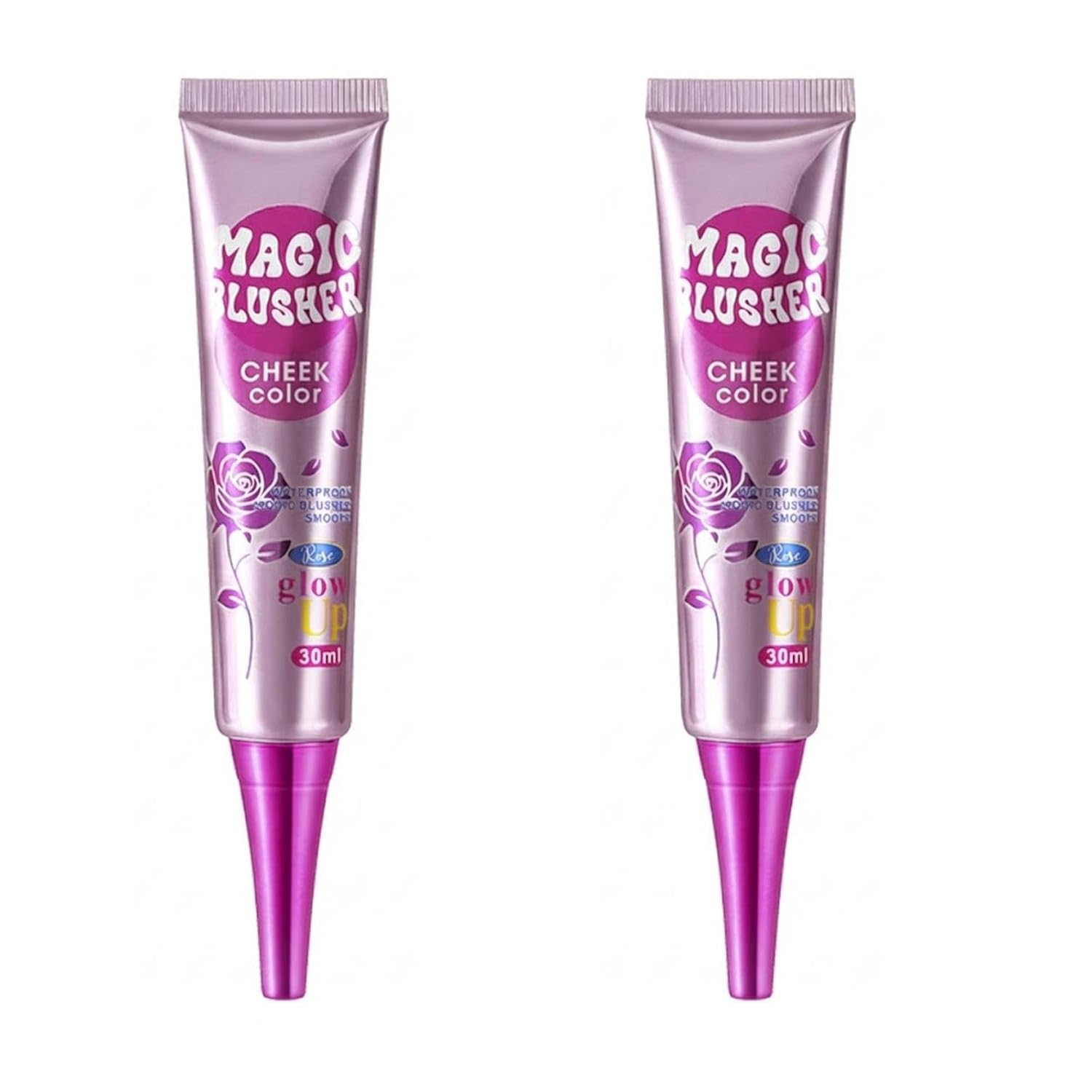 Magic Color Changing Liquid Blush [2 Pack] – pH Reactive Cheek Tint for Custom Pink Shade – Clear to Pink Natural Flush – Waterproof Dewy Finish for Cheeks – Long Lasting Rose Glow [30ml x 2]