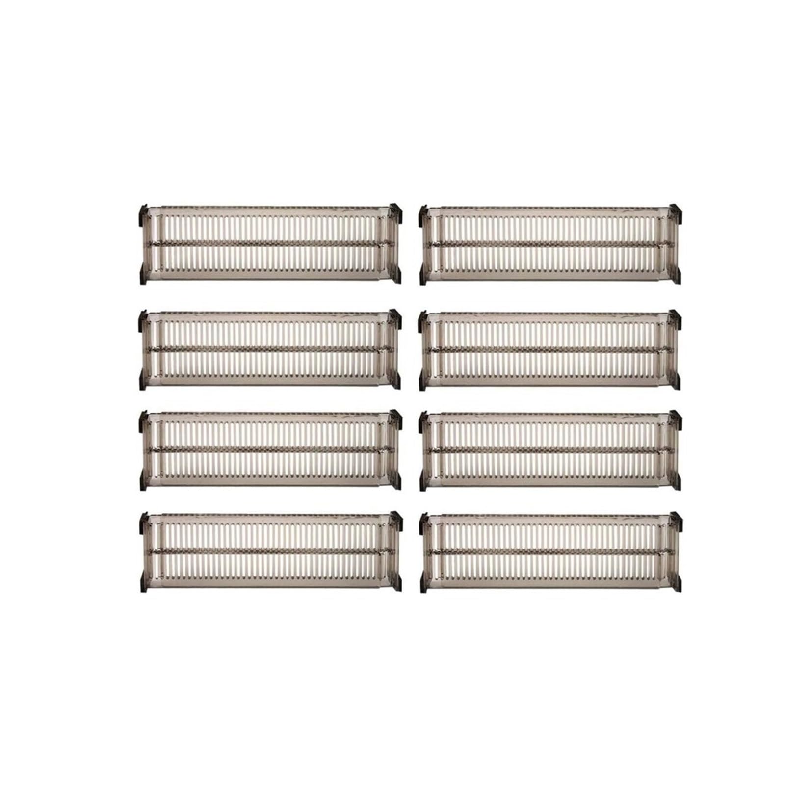 Schubladenteiler, verstellbare Länge von 28 bis 53,5 cm, Küchenaufbewahrung, Organizer, Kunststoff, transparent(8 Set)
