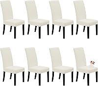 Vista 13 de Easy-Going - Juego de 2 fundas elásticas para sillas de comedor, fundas para sillas de comedor, fundas de silla Parsons para comedor, ceremonia