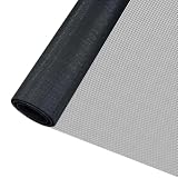 Rete per Zanzariera in Fibra di Vetro 0.8 x25 m, Tagliabile Resistente Agli Insetti e Ai Raggi UV, Zanzariera in Garza per Finestre Porte - Nero, Anti Insetti