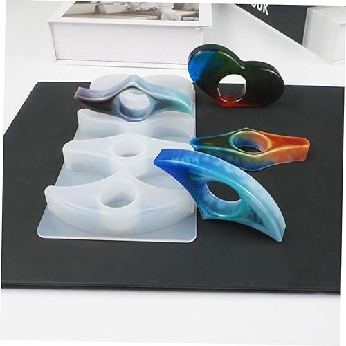 Miniatura 9 de Didiseaon Marcapáginas de resina, 1 unidad, soporte para marcapáginas, molde de resina, moldes de resina, soporte de página para anillo de pulgar,