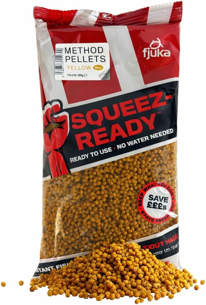 Yellow Squeez-Ready Method Pellet 500g | Ready-prepped 2mms | Carp, F1s, tench, bream