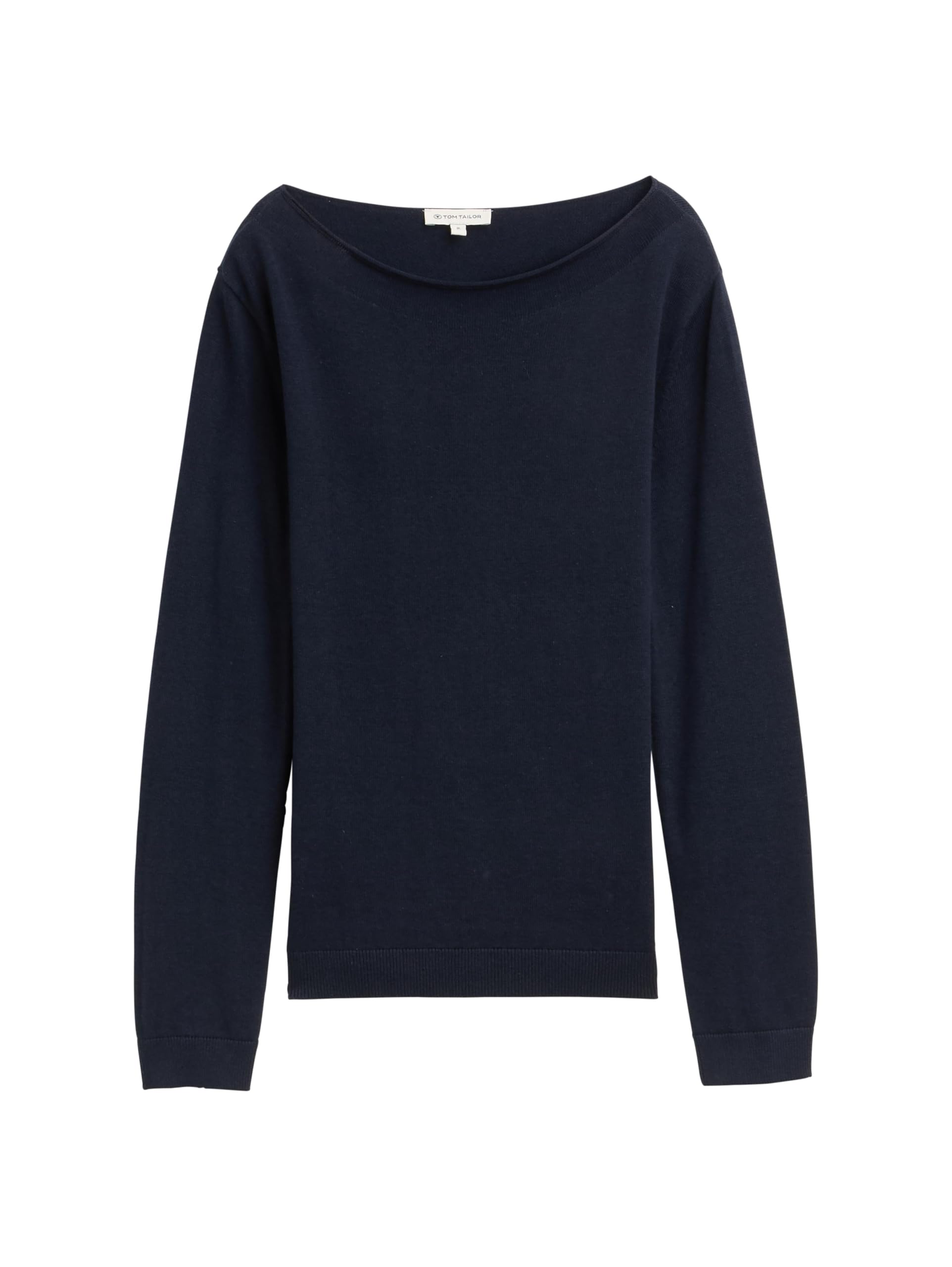 Tom Tailor Damen Strickpullover mit U-Boot-Ausschnitt