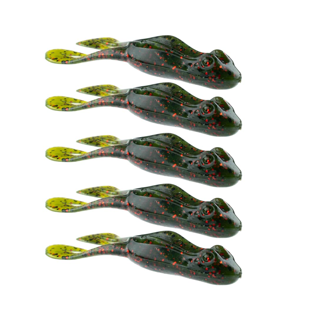BAITFUEL BF Toad Infused with Supercharged X55 Formula Gel: Fish Scent Technology with Powerful Attractants | 4-Inch, Watermelon Red (PN: X85504)