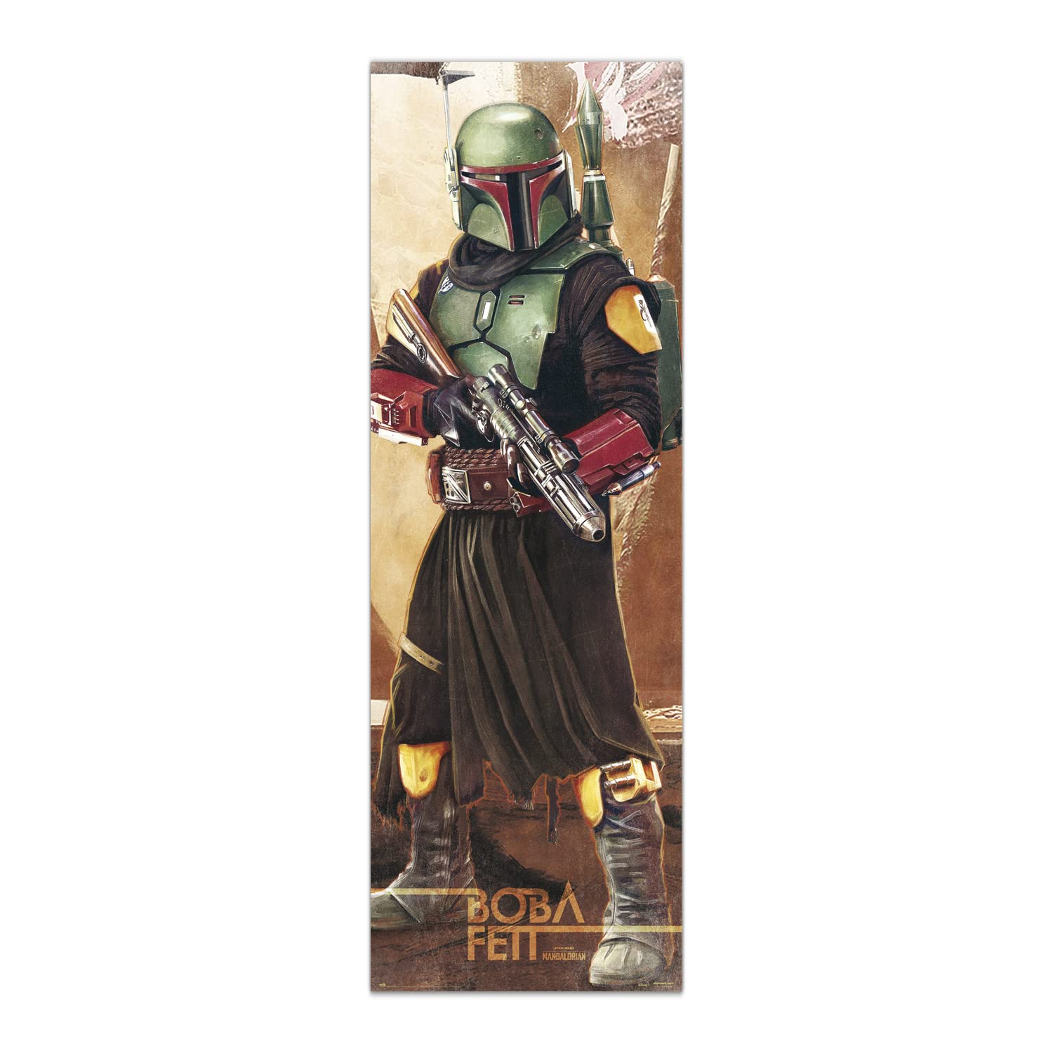 Grupo Erik Official Star Wars Boba Fett Poster - 20.8 x 62.2 inches / 53 x 158 cm - Star Wars Poster - Shipped Rolled Up - Cool Posters - Art Poster - Posters & Prints - Door Posters