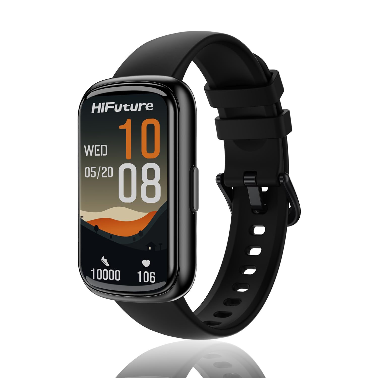 HiFuture EVO2 Smart band Black– 1.47" IPS Display Fitness Tracker with 100+ Sports Modes, Heart Rate & SpO₂ Monitor, App Notifications, 7-Day Battery, IP68 Waterproof