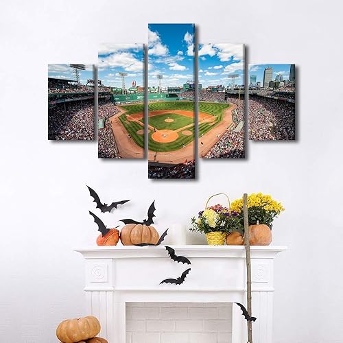 Miniatura 58 de Decoración de pared, lienzo para estadio deportivo de Estados Unidos, arte de pared moderno Fenway Park en Boston, arte de pared para oficina, sala