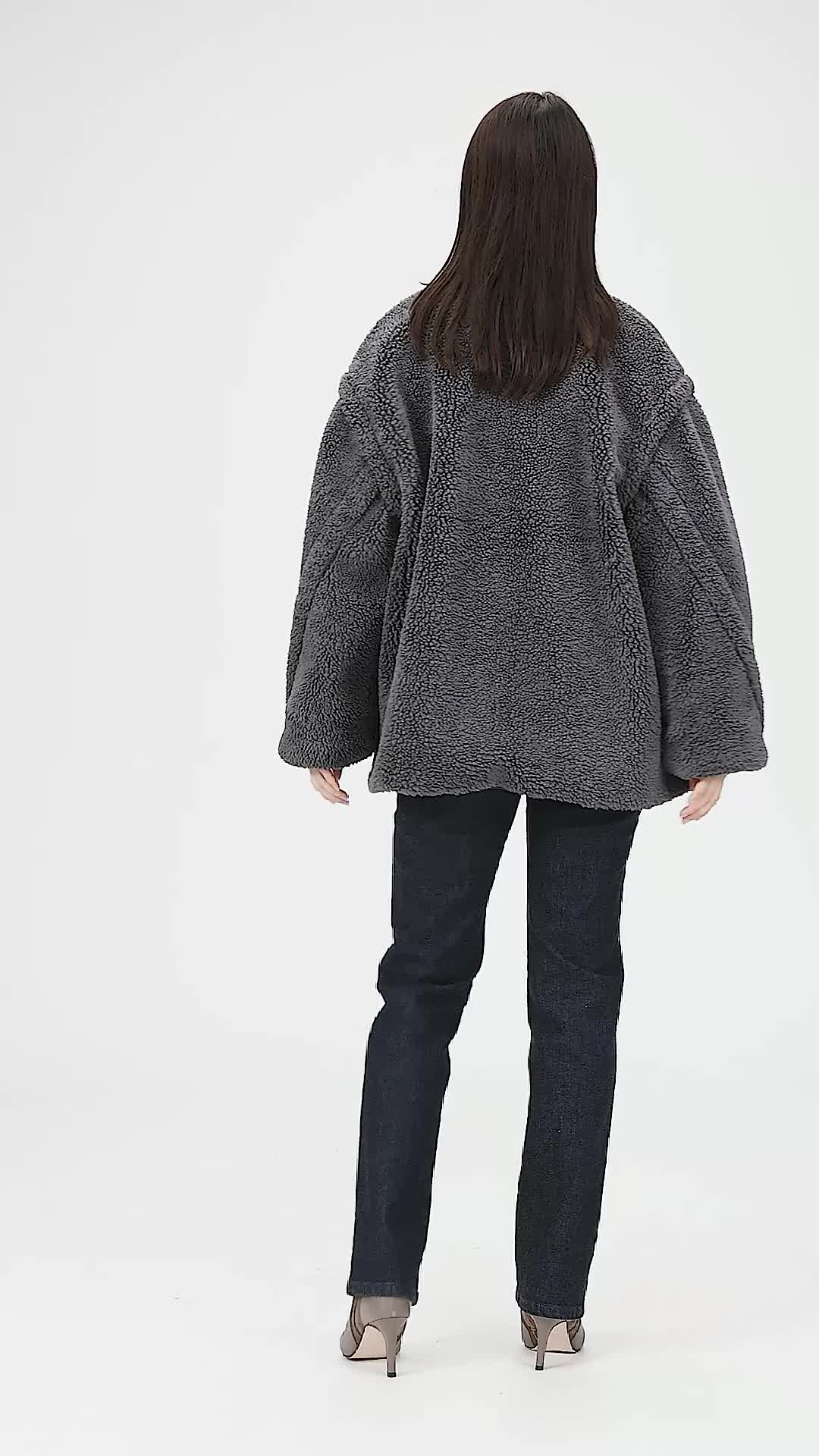 Amazon.co.jp: [ミラオーウェン] ノーカラーステッチデザインボア