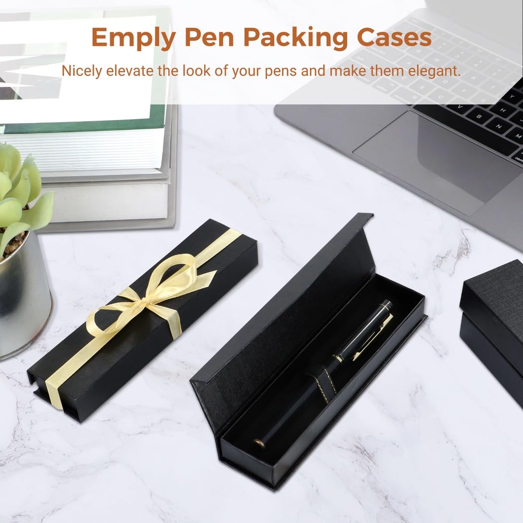 40 scatole regalo per penne con chiusura magnetica, scatole regalo vuote per penne a sfera, custodie in cartone per gioielli con cuscino, custodie per collezione di penne stilografiche per compleanni