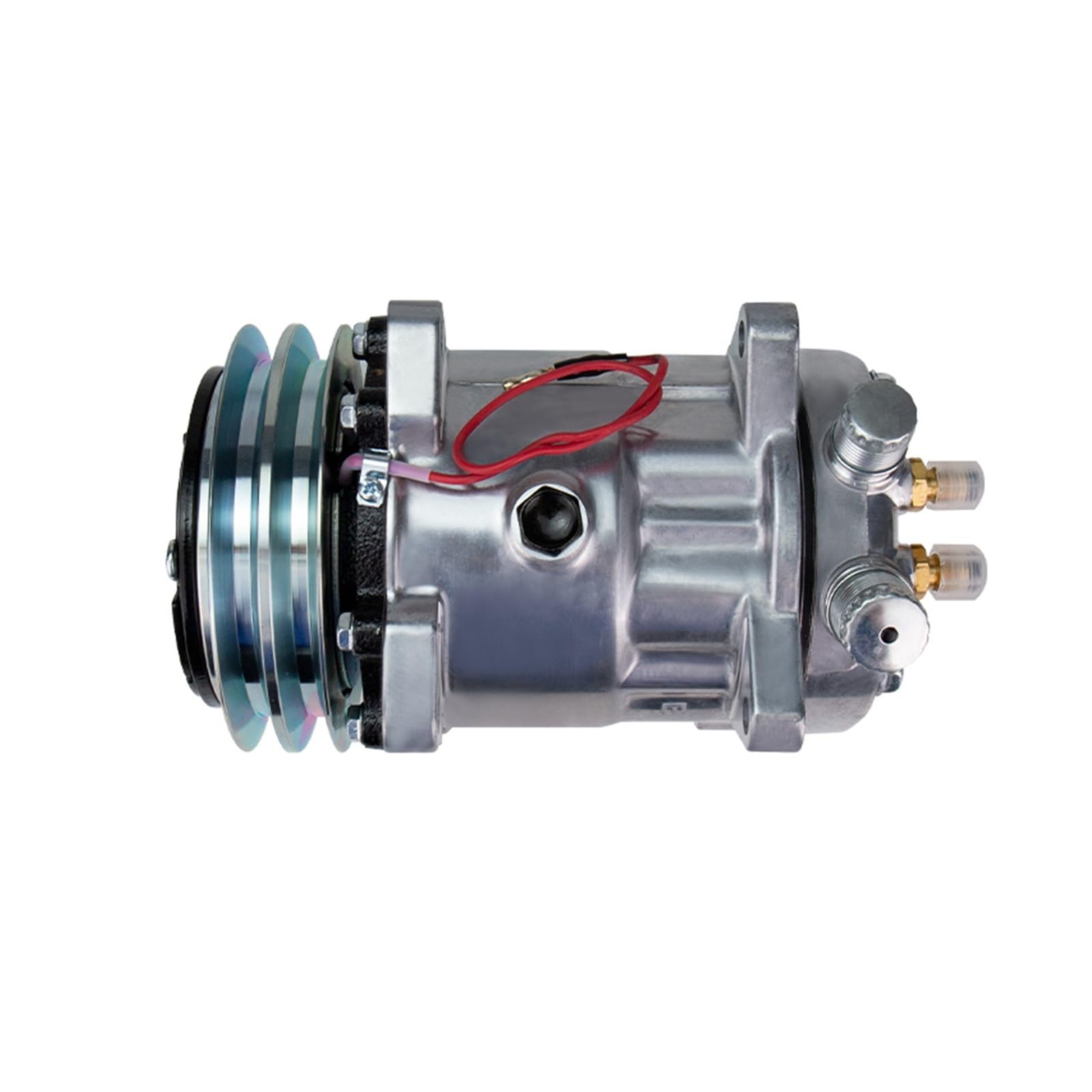 Srtyghpok 1Pcs.24v A/C Compressor Sd7h15 Sanden 709, 2 Groove V-Belt Pulley, 12V/24V Universal For Car, Truck, Tractor, Low Vibration Stable Performance(1Pcs.24v)