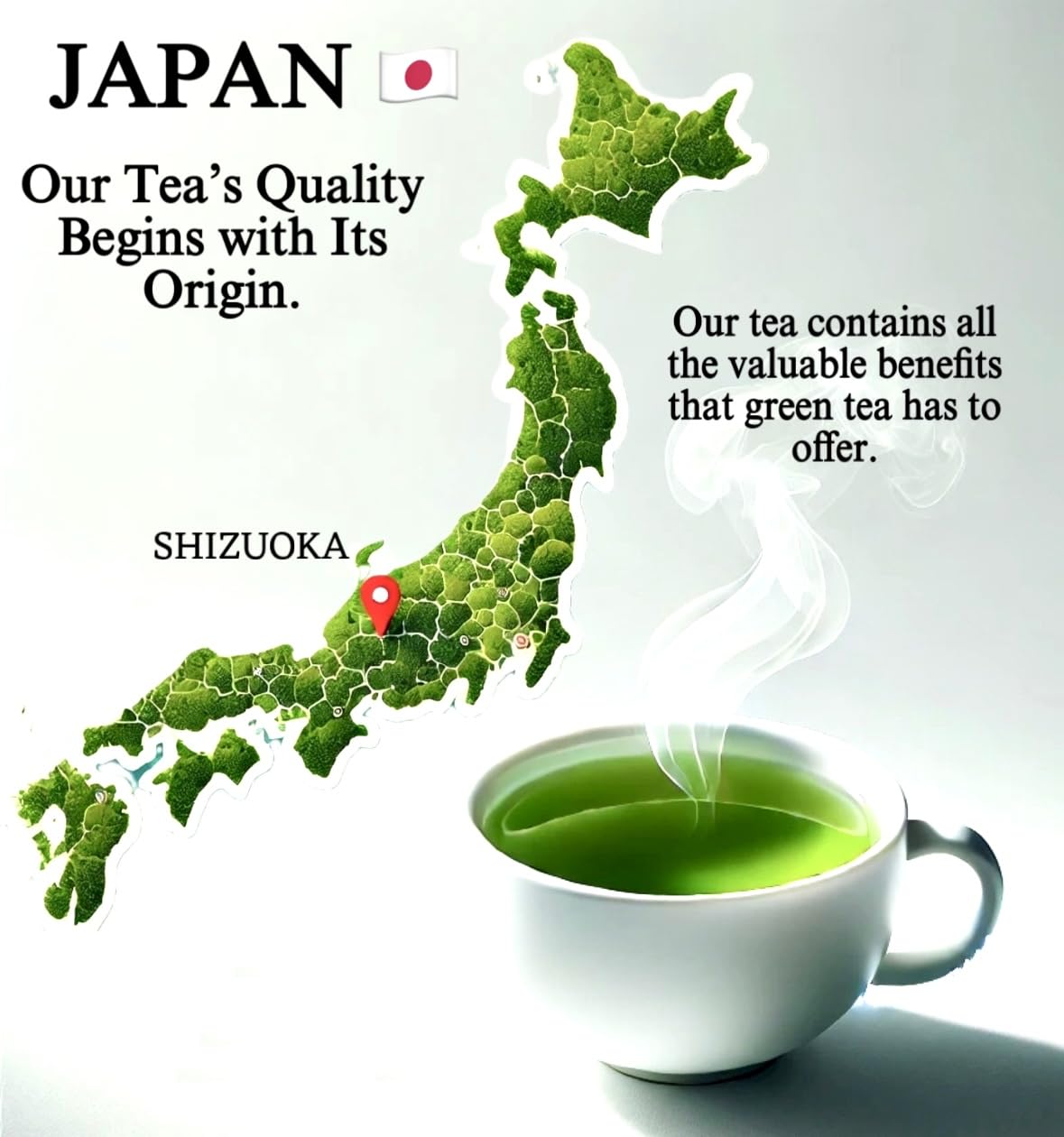 One With Tea Organic Japanese Genmaicha with Matcha Green Tea Loose Leaf Premium Whole Leaf Sencha with Roasted — view 2