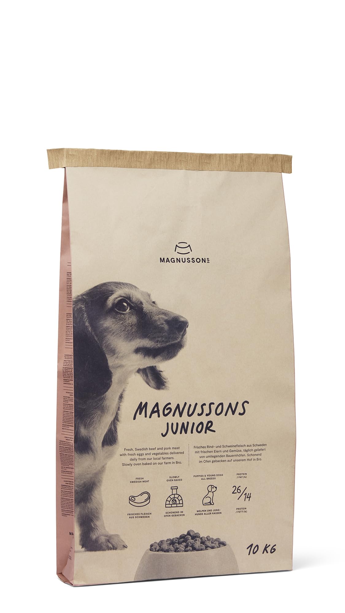 Magnusson Meat & Biscuit - Comida para perros jóvenes (1 x 10 kg)