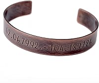 Vista 1 de Personalized Rustic Copper Cuff Bracelet, Custom Message, Unisex Christmas Present for Him Her