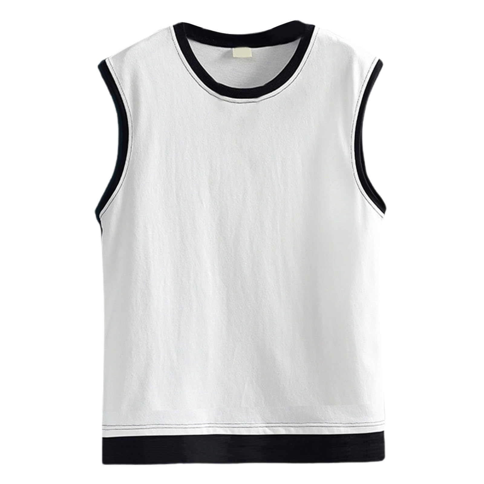 Débardeur Homme Col Rond Sans Manches Coton Maillot Basket Séchage Rapide - Fitness Bodybuilding Été