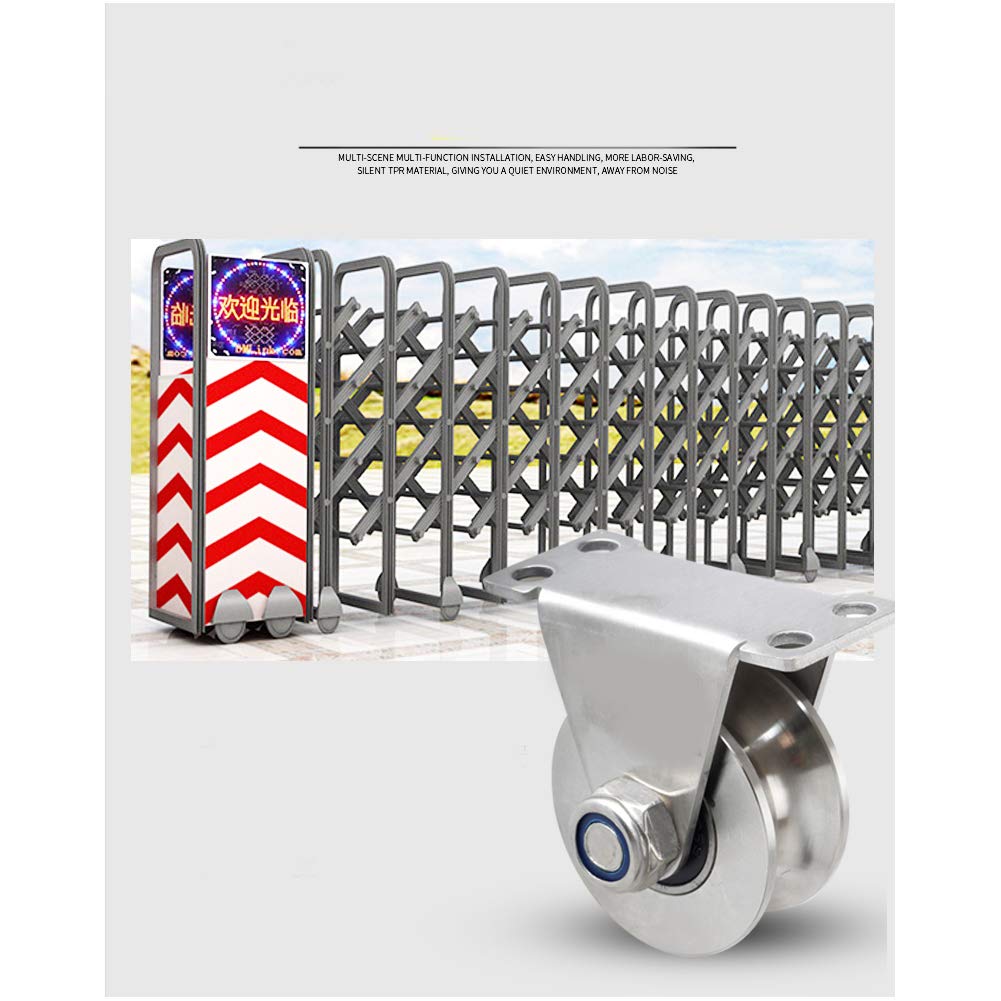 Ruota Per Porta Scorrevole In Acciaio Inox 304 - Puleggia Con Cuscinetti, Diametro 6.9 Cm, Per Guide A V - Foto 10