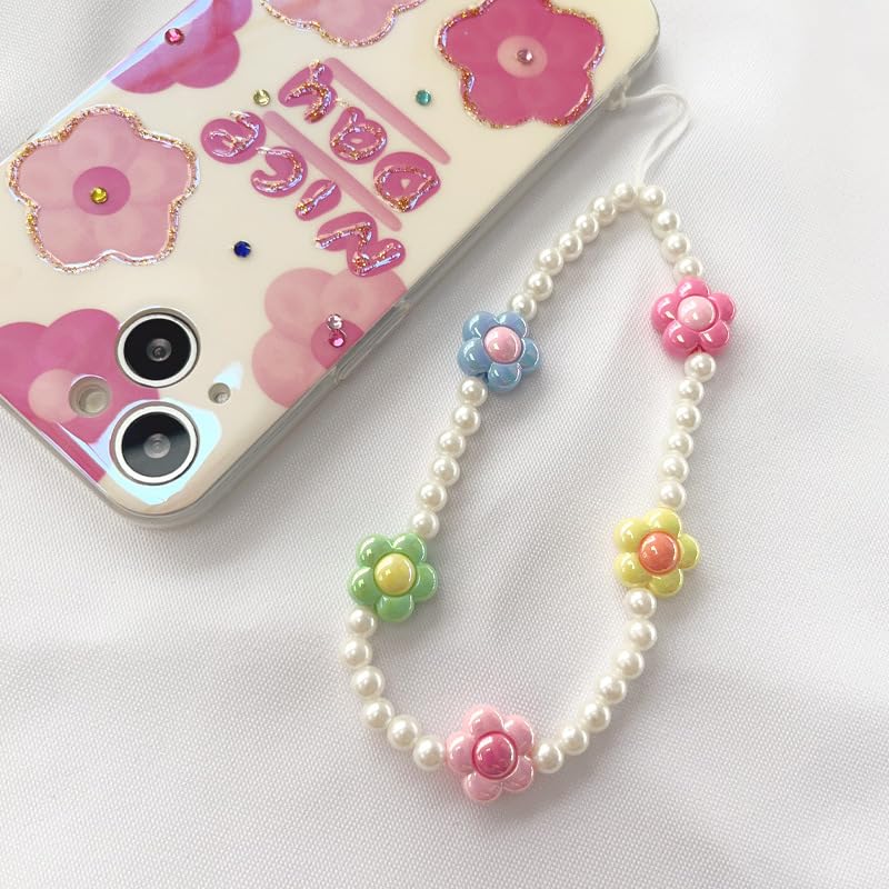 Image of Beaded Camera Wrist Strap Cute Digital Camera Charm Lanyard, Phone Wristlet Charms, Phone Chain for Camera