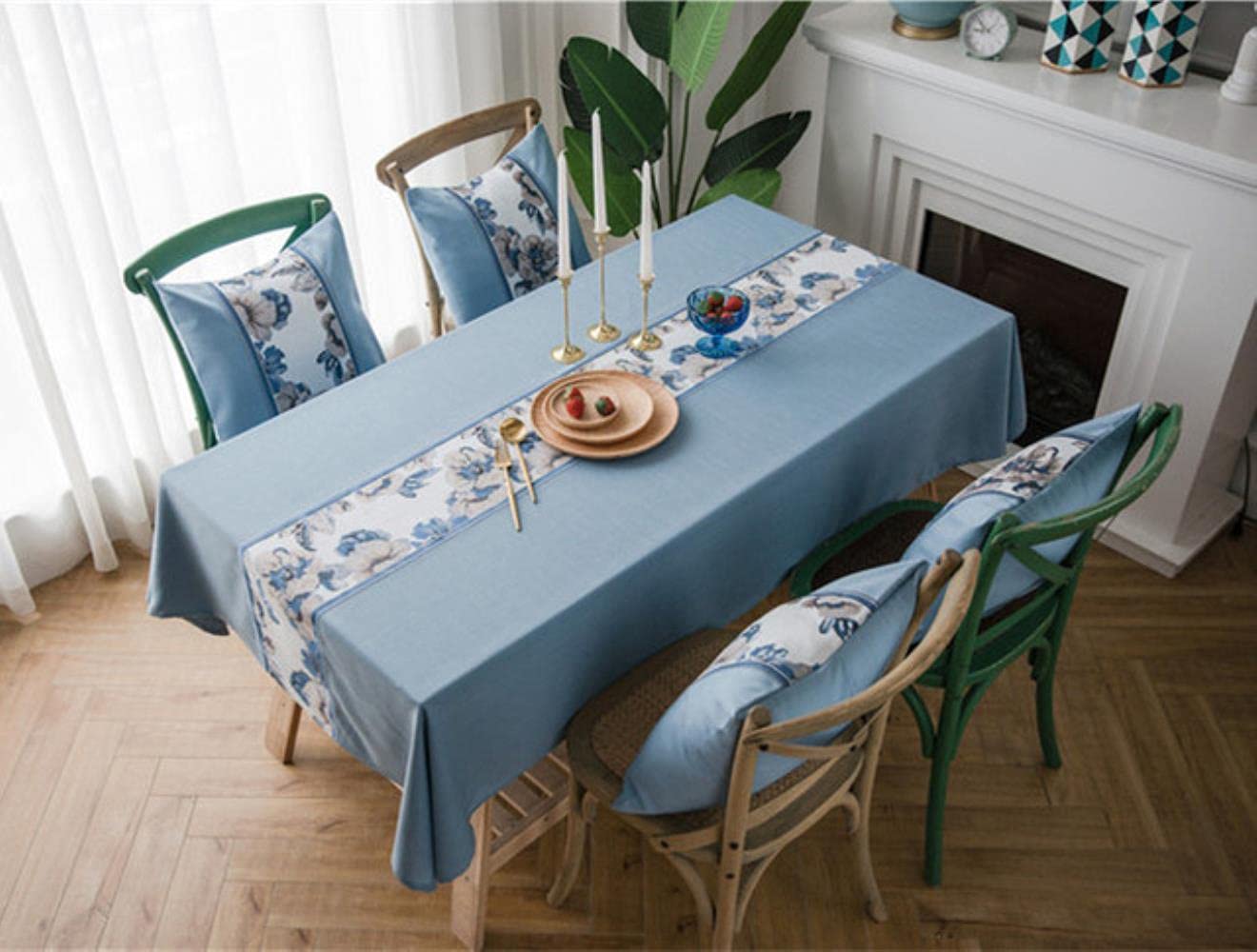 Fiore del ricamo Tovaglia di lino Decorativa Con Nappa Impermeabile Oilproof Addensare Rettangolare Wedding Dining Tea Table Cloth