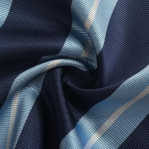 Image of Striped Plaid Polka Dot Mens Tie Formal Necktie Pocket Squares Ties Clips Cufflinks Classic for Men Set