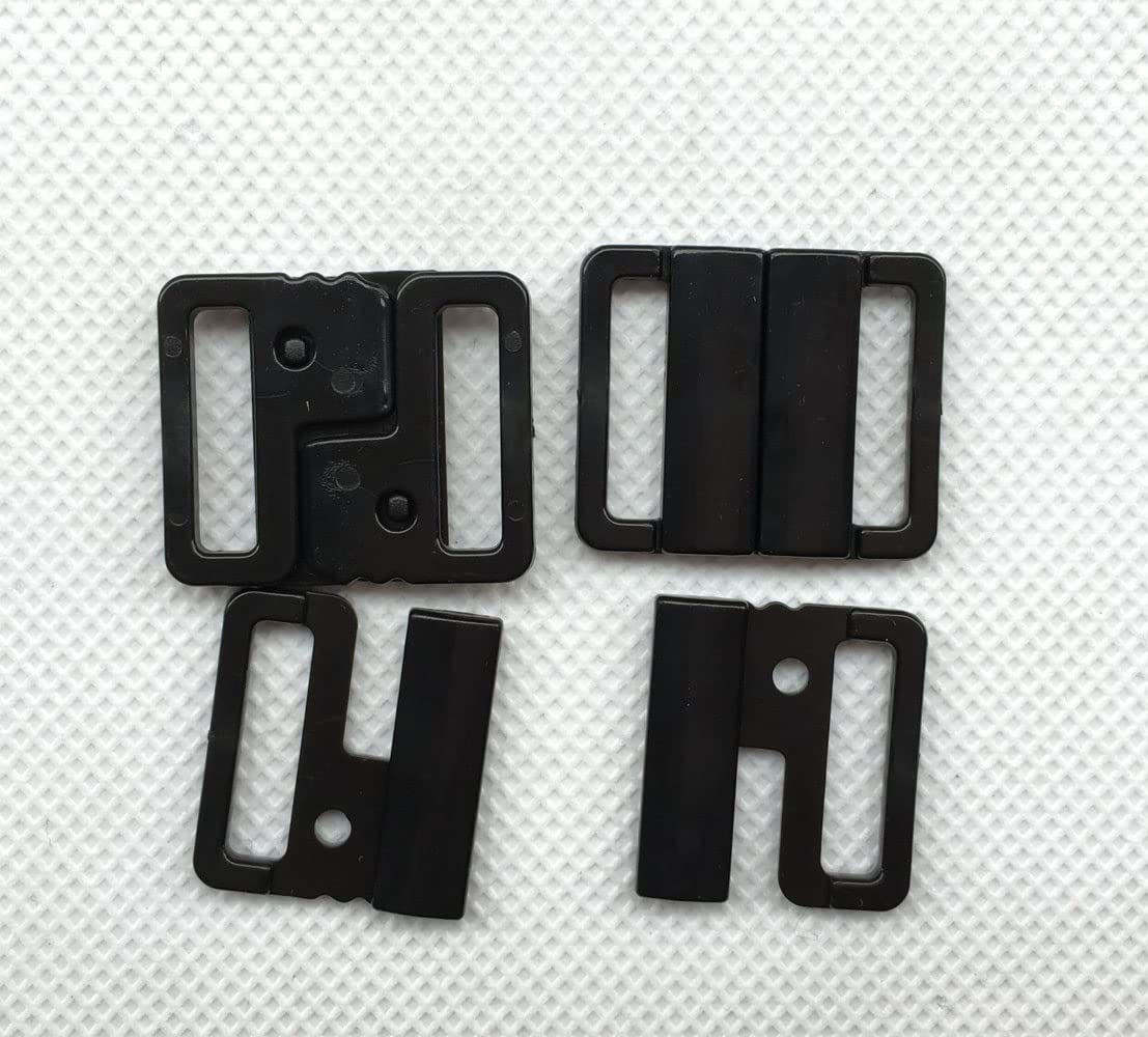 Sujetador de plástico de 10/15/20/25/30MM con Clip de Cierre a presión, Gancho para Coser lencería, Hebillas, Botones artesanales, Traje de baño Rectangular