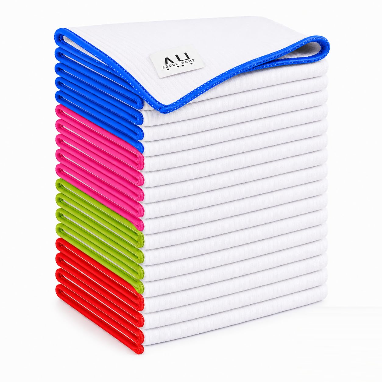 Adore Home Microfibre Cleaning Cloths Pack of 16, Lint Free Polishing