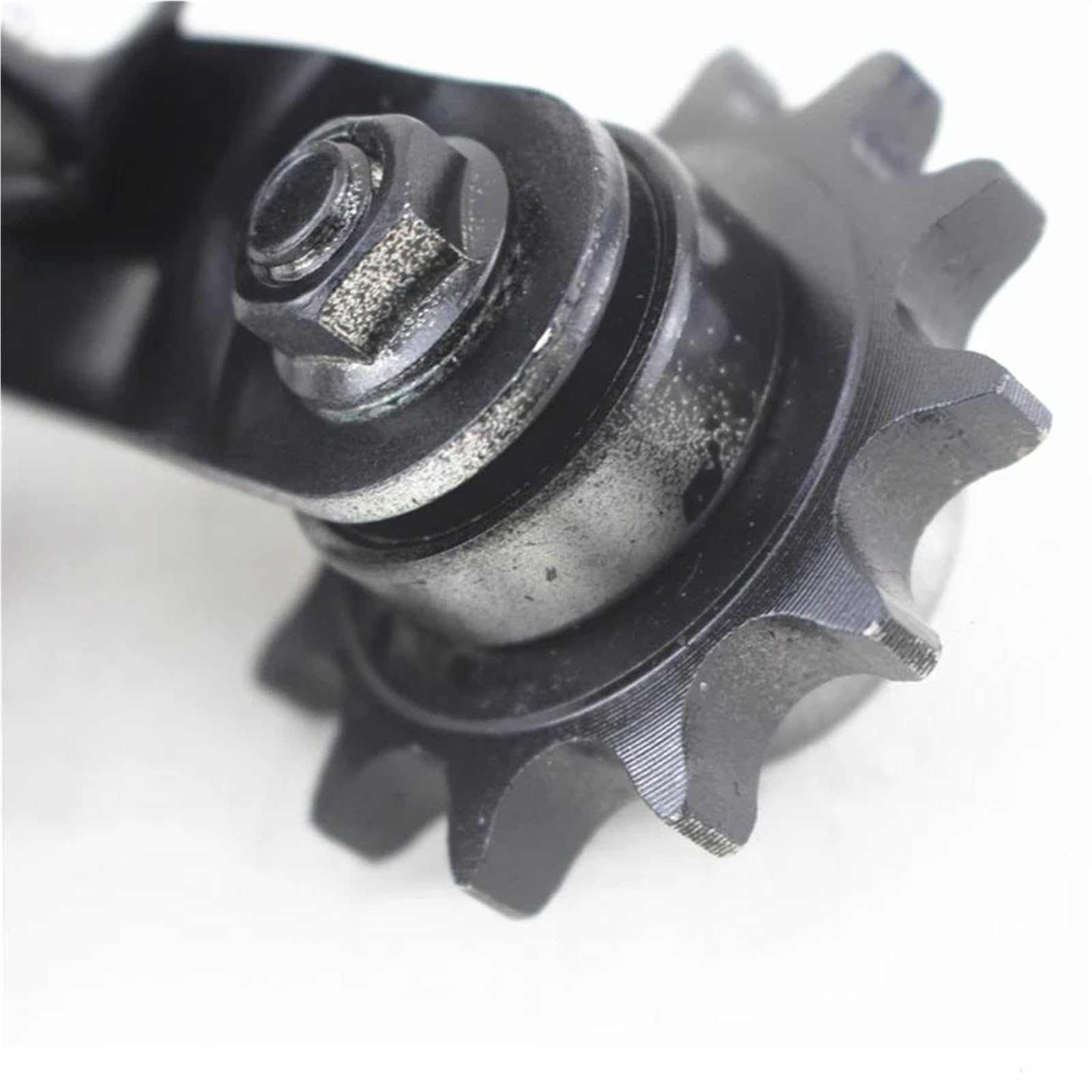Tendicatena Automatico con Ruota Dentata in Acciaio per Motocicletta, Guida Catena Antiscivolo, Regolatore Catena A Rulli con Bullone, Forcella Quadrata