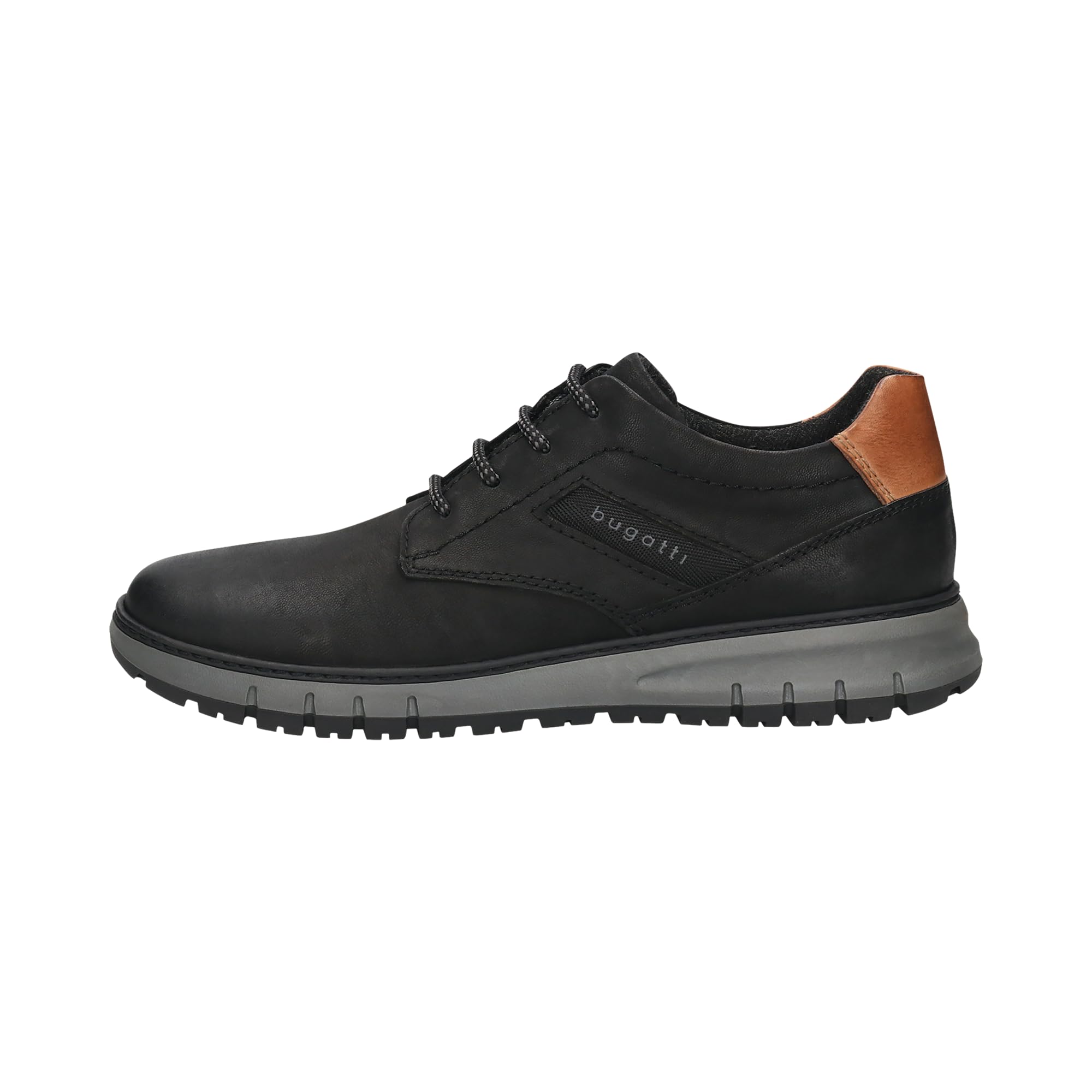 bugatti Men's Trainers, lace-up Shoes, Replaceable Footbed, Black 1000, 7 UK