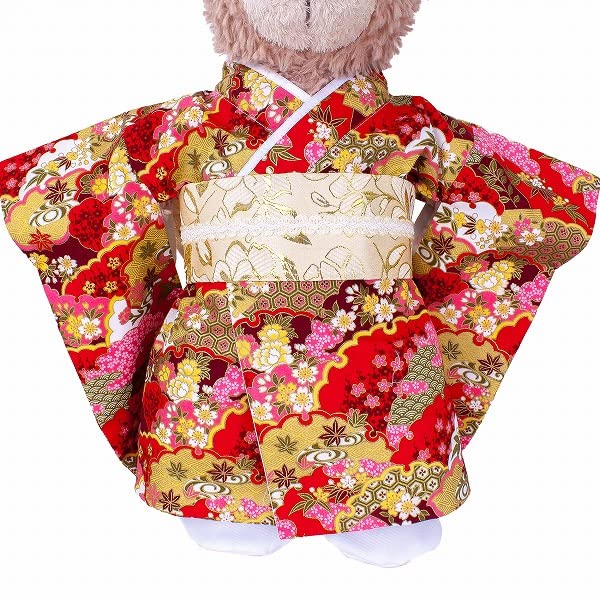 Amazon.co.jp: ダッフィー＆シェリーメイ 着物 振袖セット レッド