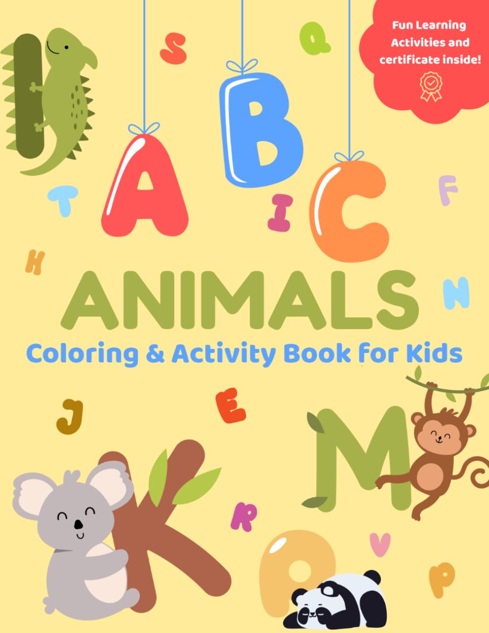 ABC Animals Coloring Book for Kids: Learn the Alphabet A–Z with Fun and Easy Animals