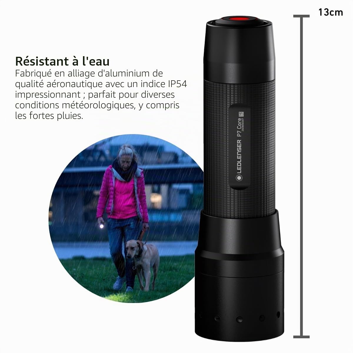 Ledlenser P7 Core Lampe torche, 450lm, Piles AAA, Autonomie de 25h