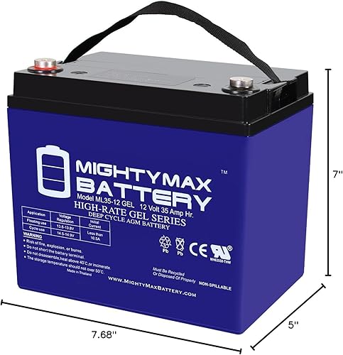 Miniatura 9 de Mighty Max Battery La batería GEL de 12V 35AH reemplaza a Golden Technology Companion I GC240