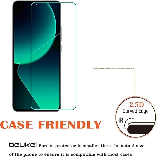 Miniatura 4 de beukei (3 unidades) Compatible con Xiaomi Mi 13T ProXiaomi Mi 13T Protector de pantalla de vidrio templado, sensible al tacto, compatible con