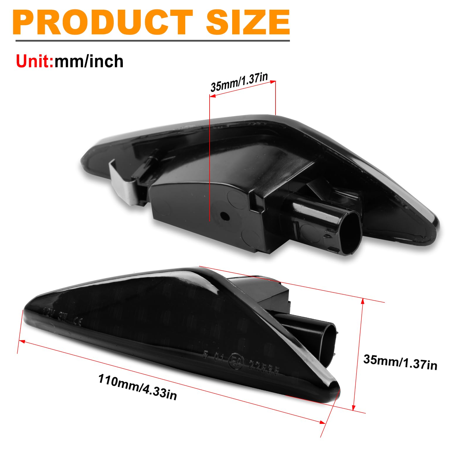 LED Blinker Seitenblinker für BMW E70 X5 E71 X6 F25 X3, Blinker mit Canbus Fehlerfrei, 2 Stück