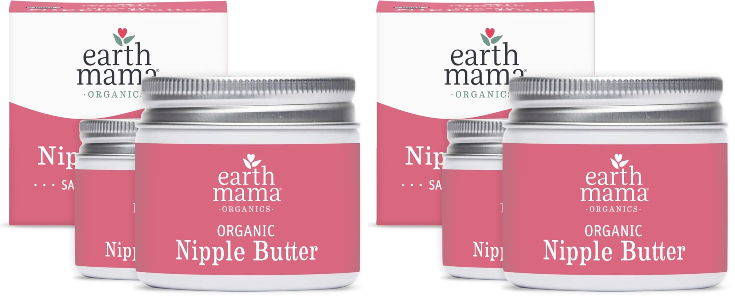 Earth Mama Organic Nipple Butter™ Nipple Cream Safe for Breastfeeding 2 fl oz (Pack of 2) | Soothing Balm for Nursing & Pumping - main product image