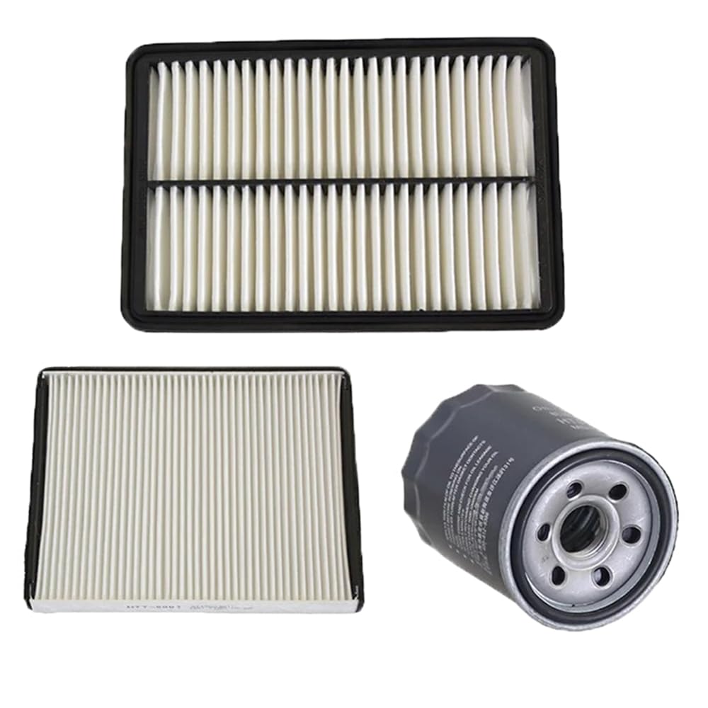 Filtr Powietrza Kabinowego dla Brilliance V5 2007, 26,1x20,9x2,7cm 3 szt. Filtr powietrza samochodowego Filtr kabinowy Filtr oleju 28113-08000/811400301/MD135737