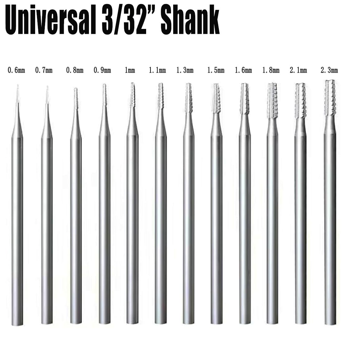 12 Pcs 3/32'' Shank Cone Cross Cut Burr Sets (006-023) — Amazon image 2