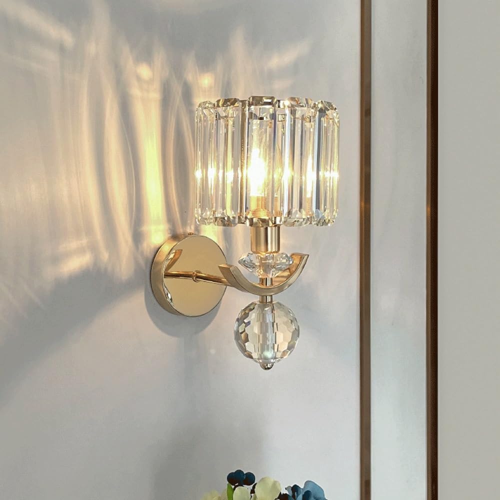 Lámpara de noche for dormitorio posmoderna, luces de pared de cristal, aplique de pared Simple moderno for pasillo, mesita de noche y sala de estar