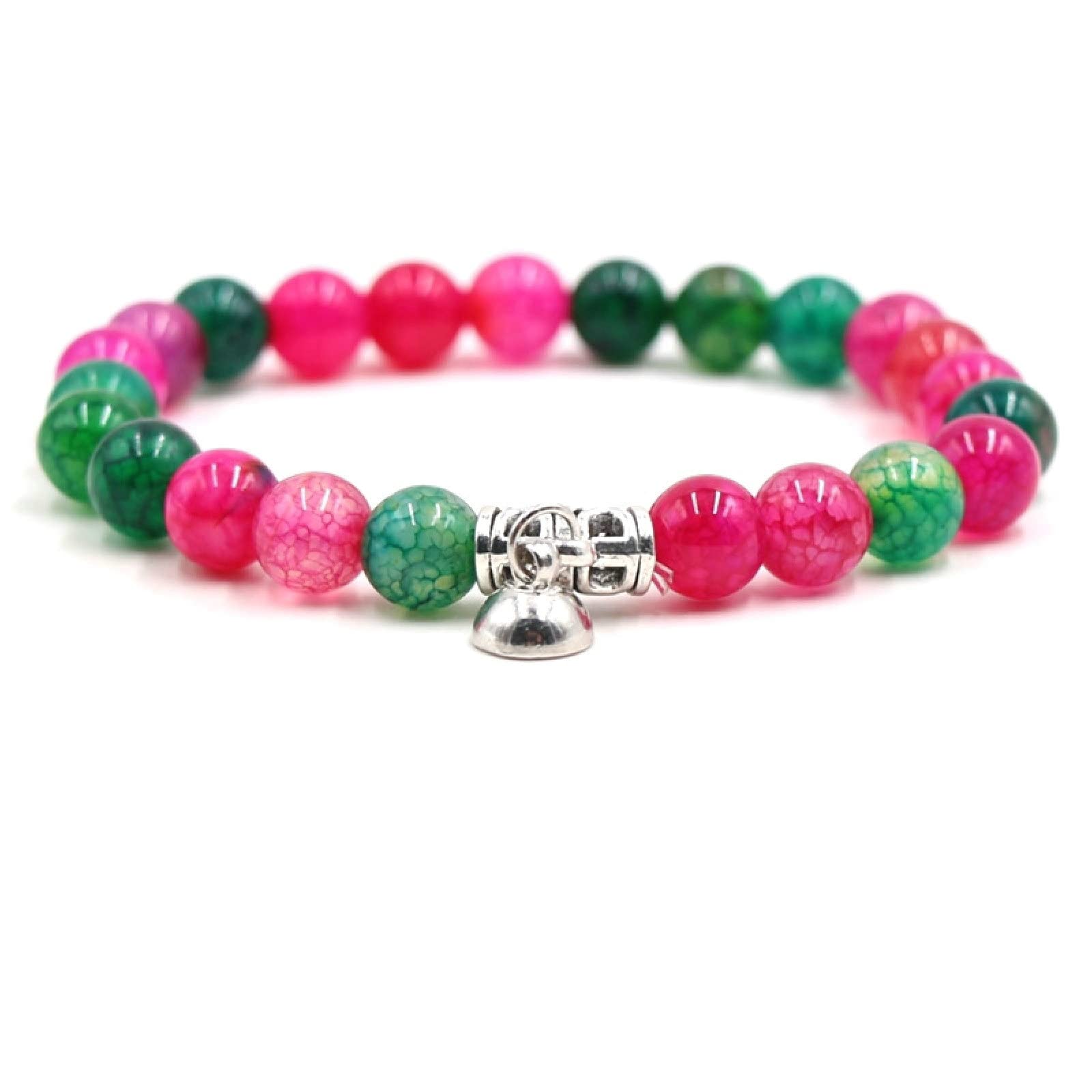 Braccialetti con Perline in Pietra Naturale, Bracciale da 8 mm Braccialetti Elasticizzati da Donna Gioielli 19 cm