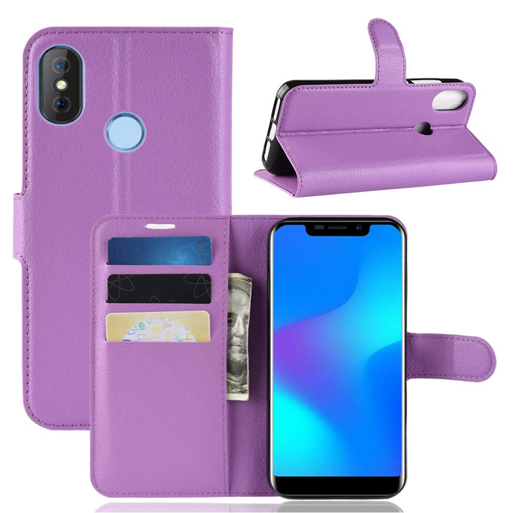 DOOGEE X70 Case Cover,Premium PU Leather Flip Folio Wallet Case with Card Slot,Stand Holder and Magnetic Closure [TPU Shockproof Interior Case] Compatible with DOOGEE X70