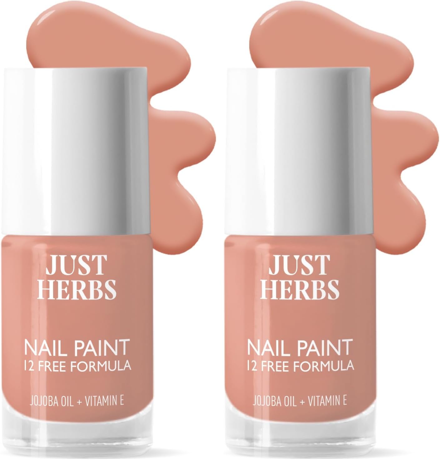 Just Herbs Nail Polish 12 Chemical Free Formula Quick Dry, Glossy Finish and Long Lasting Nail Paints (Nude Elegance) (Pack of 2)-picture-12