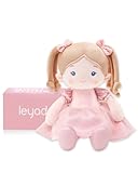 LeyaDoll Soft Baby Doll Toys (12''), My First Baby Rag Doll for 1 Year-Old Girl Birthday Gift, Christmas Plush Toys Gift for Toddler Kids Infants-Halloween Special-Princess Coral-Light-Pink