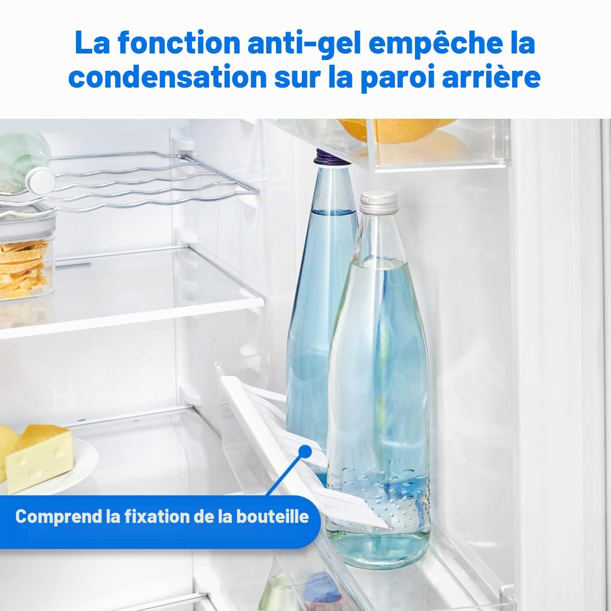 Bomann, Réfrigérateur colonne, 60 cm de large, 322 litres, NoFrost, MultiAirflow, Fonction de refroidissement rapide, Fonction économie d'énergie, VS7345, Blanc