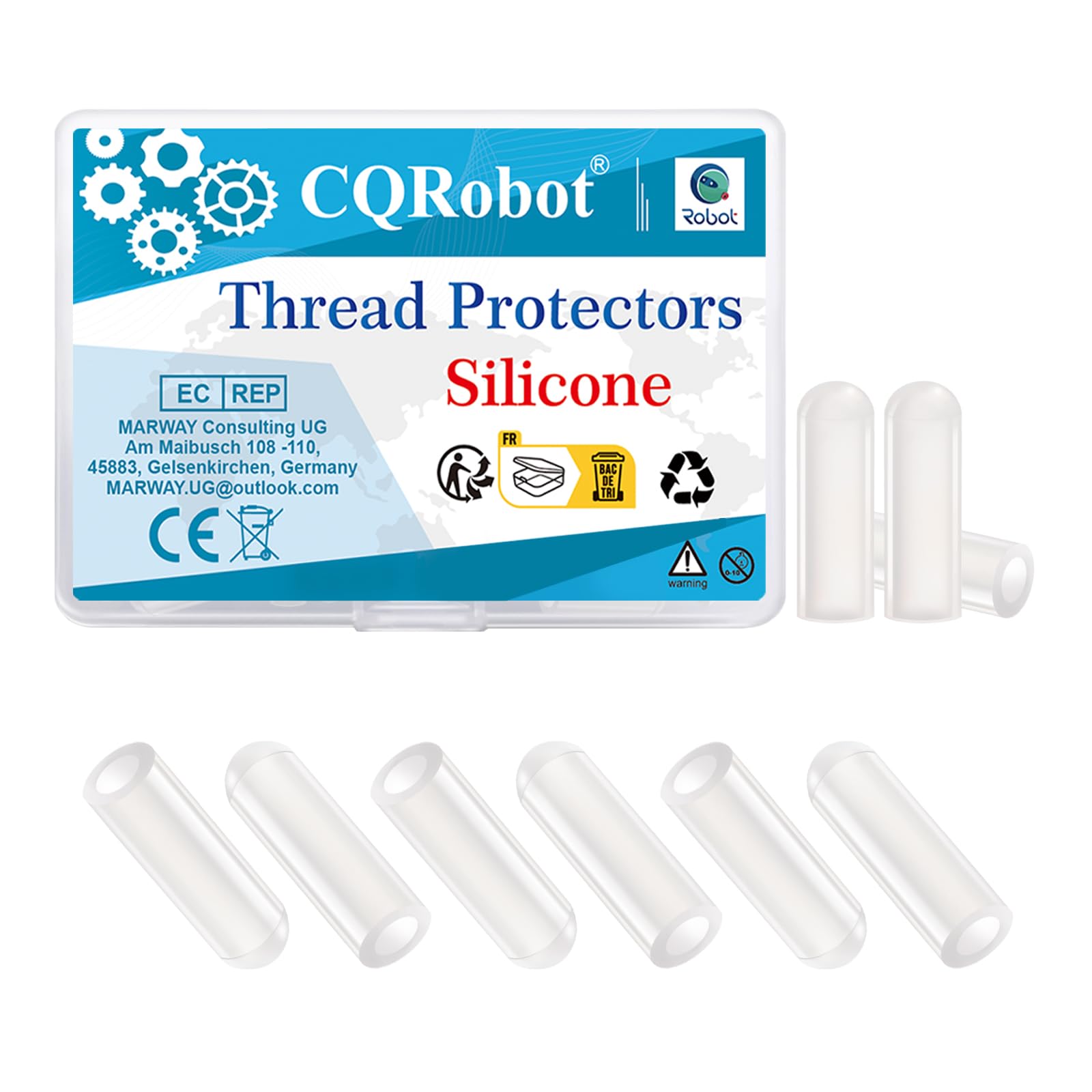 CQRobot 20Pcs 2/5 Inch Flexible Silicone End Caps Round Bolt Covers