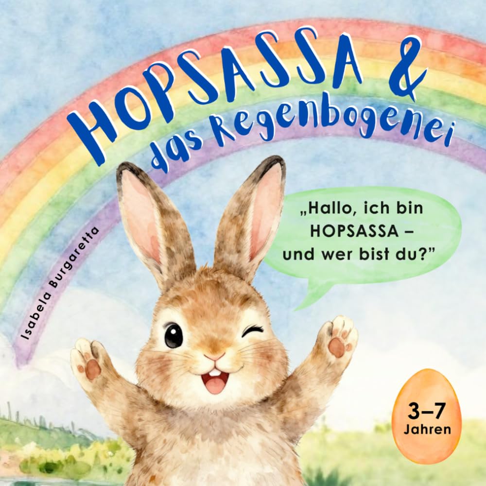 HOPSASSA & das Regenbogenei: Kinderbuch Osterhase Ausmalbuch Abenteuer