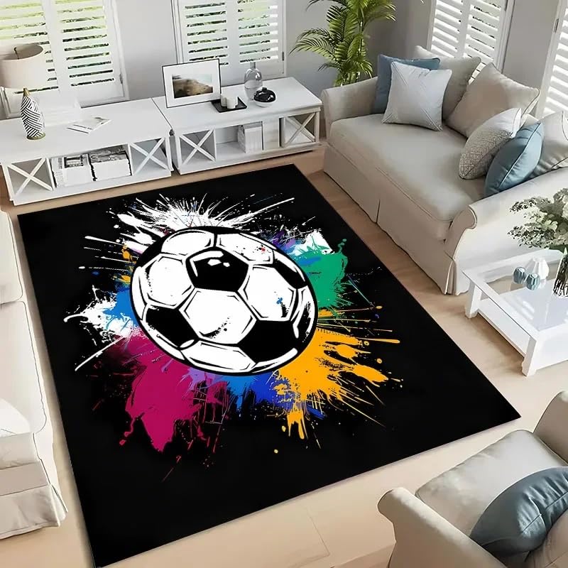 Tapis de sol de football pour chambres d’enfants 100x160cm grand format sport