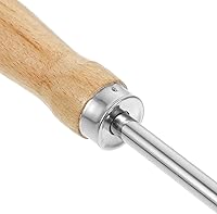 Vista 3 de Kichvoe Molde para bunuelos con mango largo, ligero, de acero inoxidable, para freír aperitivos caseros Bu Uelo panqueques y golosinas fritas