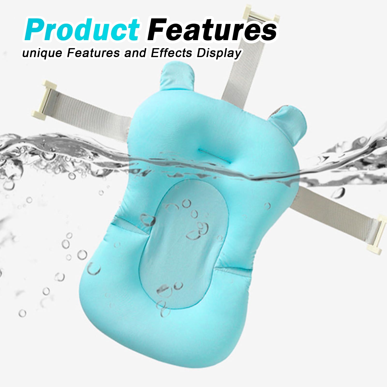 Siège de bain pour bébé 0-12 mois bleu