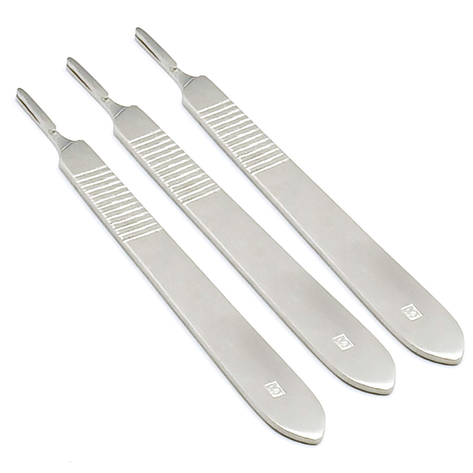 AAProTools 3 Pcs Scalpel Handles,No.3 Dental Stainless Steel Instruments Non-Slip Lightweight